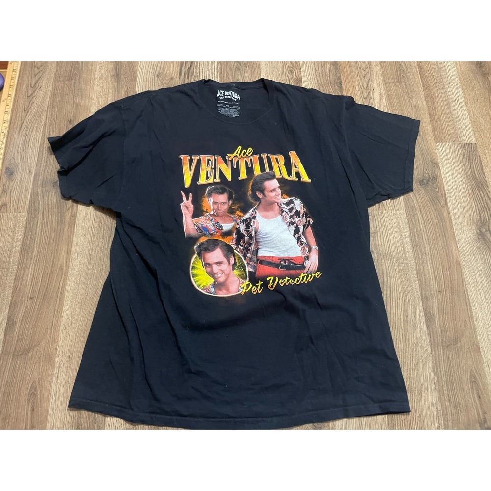 Ace Ventura Pet Detective Shirt, Men's Size XXL, Black, Graphic Print